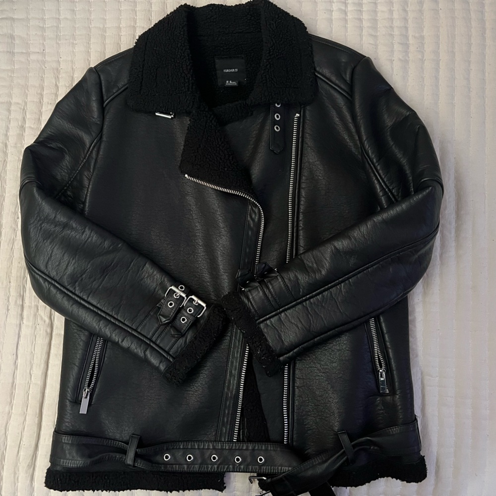 black moto jacket